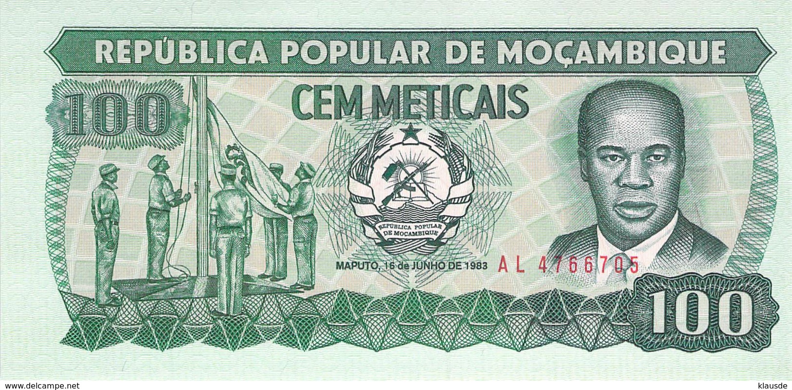 100 Meticais Mocambique 1980 - Moçambique