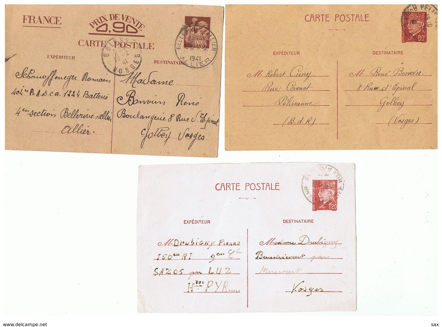 1909-722  Correspondance De Guerre 6 Recto Verso        La Vente Sera Retirée Définitivement Le 17-03 - Guerre 1939-45