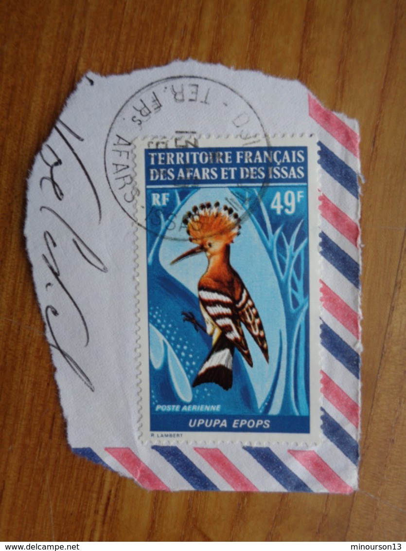TIMBRE SUR FRAGMENT Y&T N° 69 OB - OISEAU UPUPA EPOPS - Used Stamps