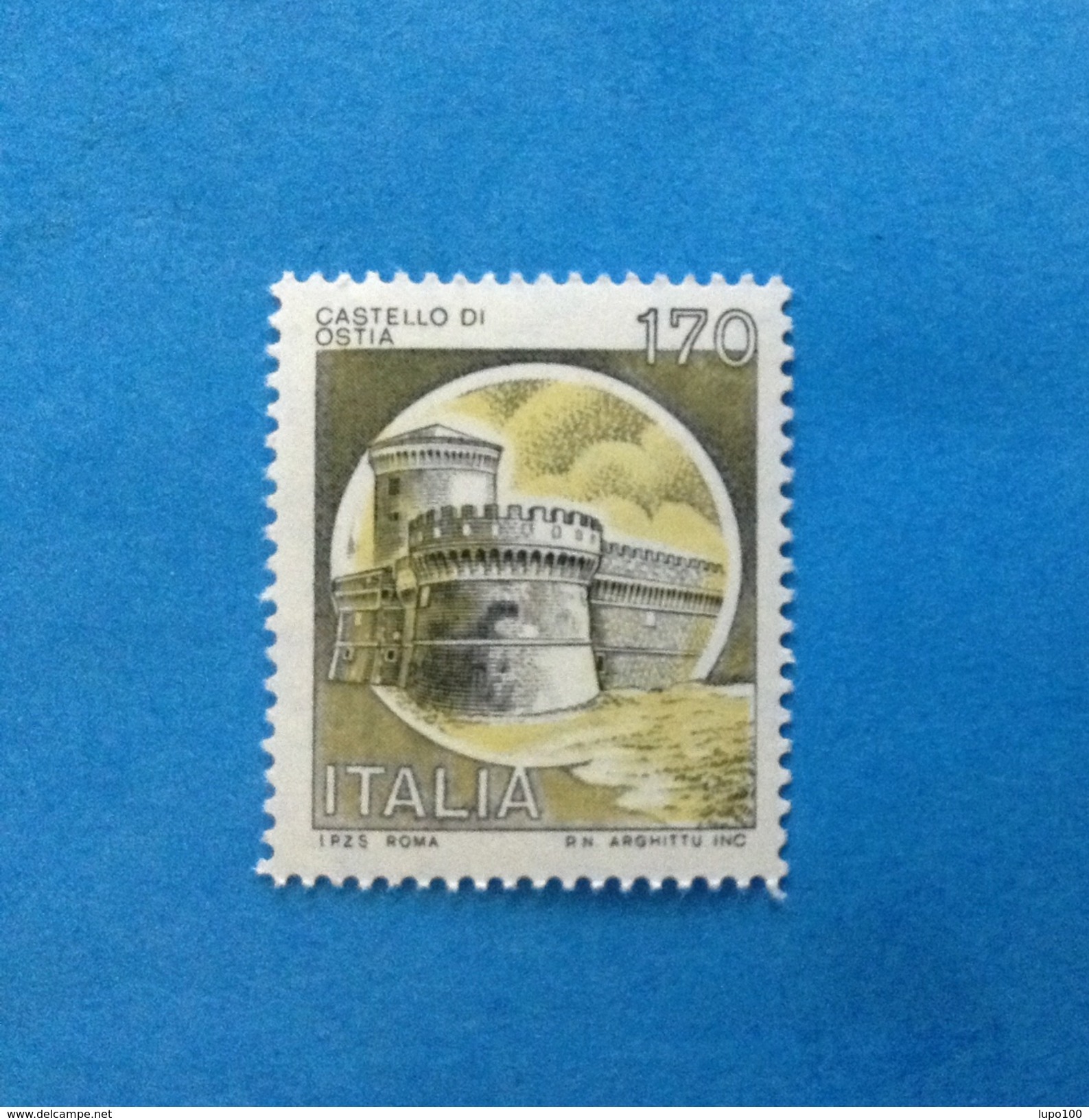 1980 ITALIA FRANCOBOLLO NUOVO STAMP NEW MNH**  - CASTELLI D'ITALIA CASTELLO OSTIA 170 LIRE - - 1971-80: Nieuw/plakker