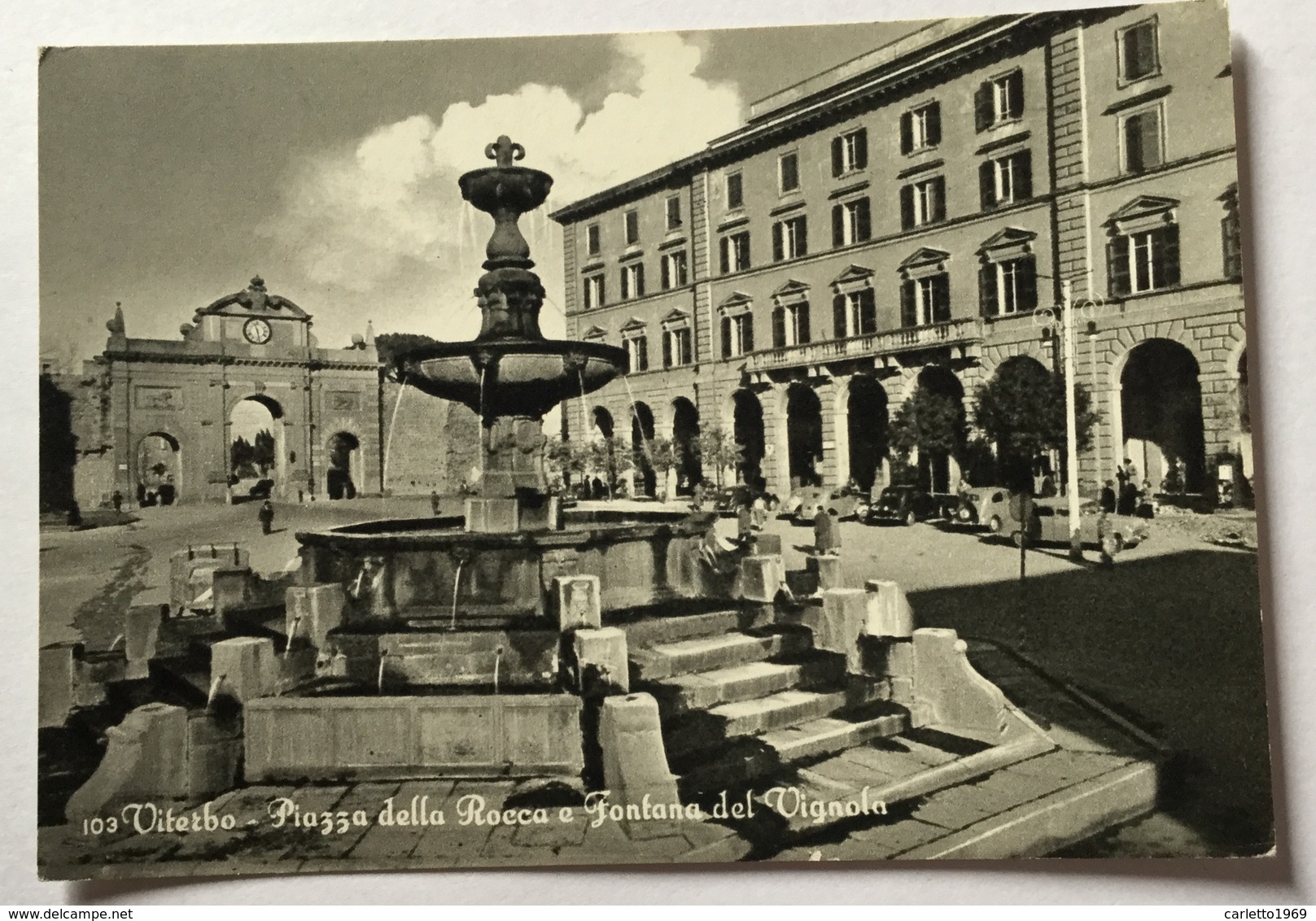 VITERBO PIAZZA DELLA ROCCA E FONTANA DEL VIGNOLA   VIAGGIATA FG - Viterbo