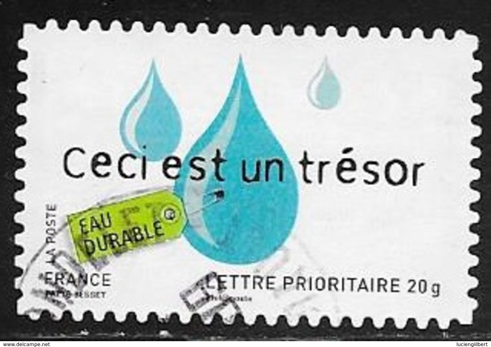 TIMBRE ADHESIF N° 187  -   EAU DURABLE    -  OBLITERE  -  -2008 - Altri & Non Classificati