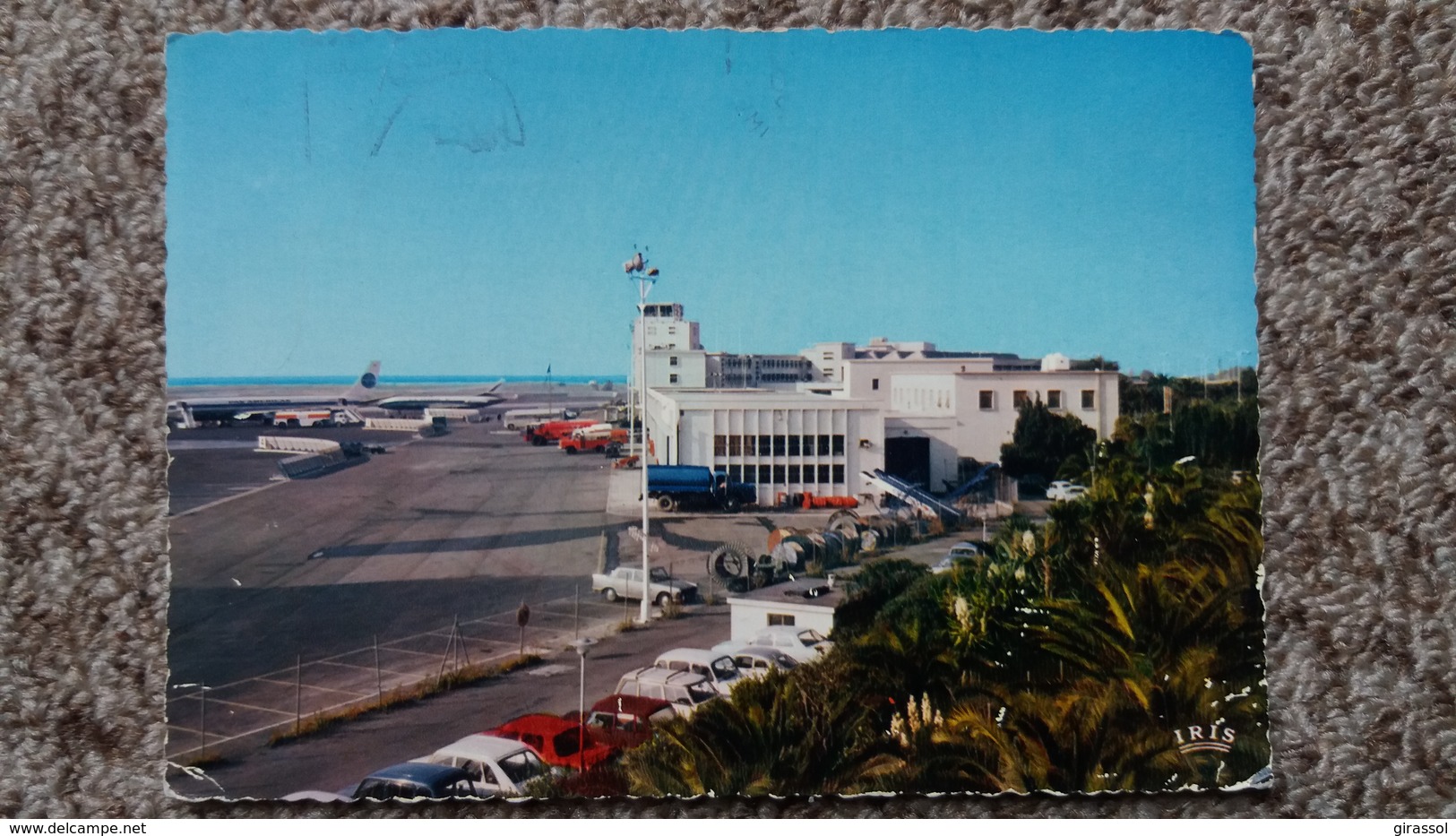 CPSM AEROPORT DE NICE COTE D AZUR AUTO AVION CAMION CITERNE ED LA CIGOGNE 1972 - Aérodromes