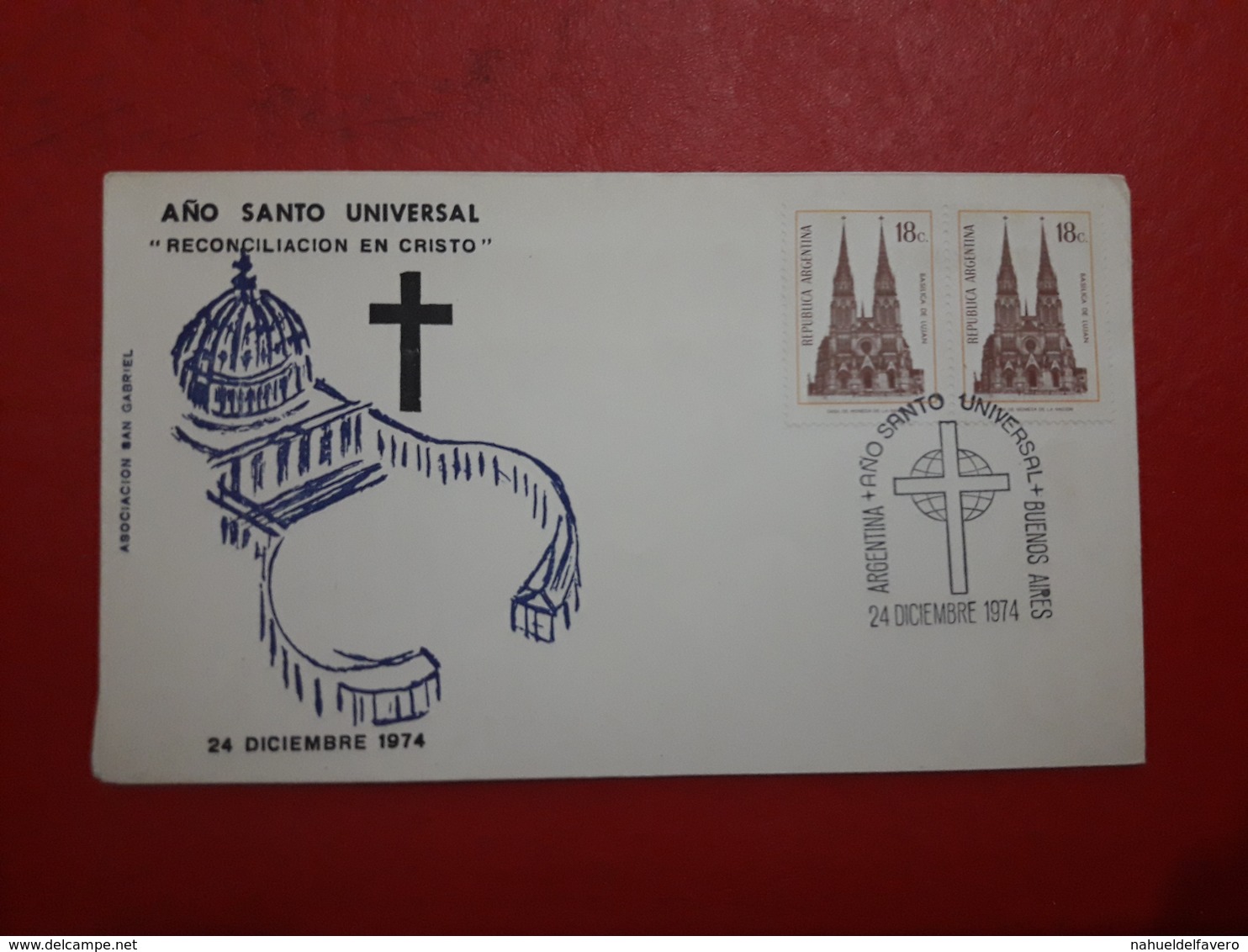 L'Argentine Enveloppe Une Année Sainte Universelle 1974 - Cristianismo