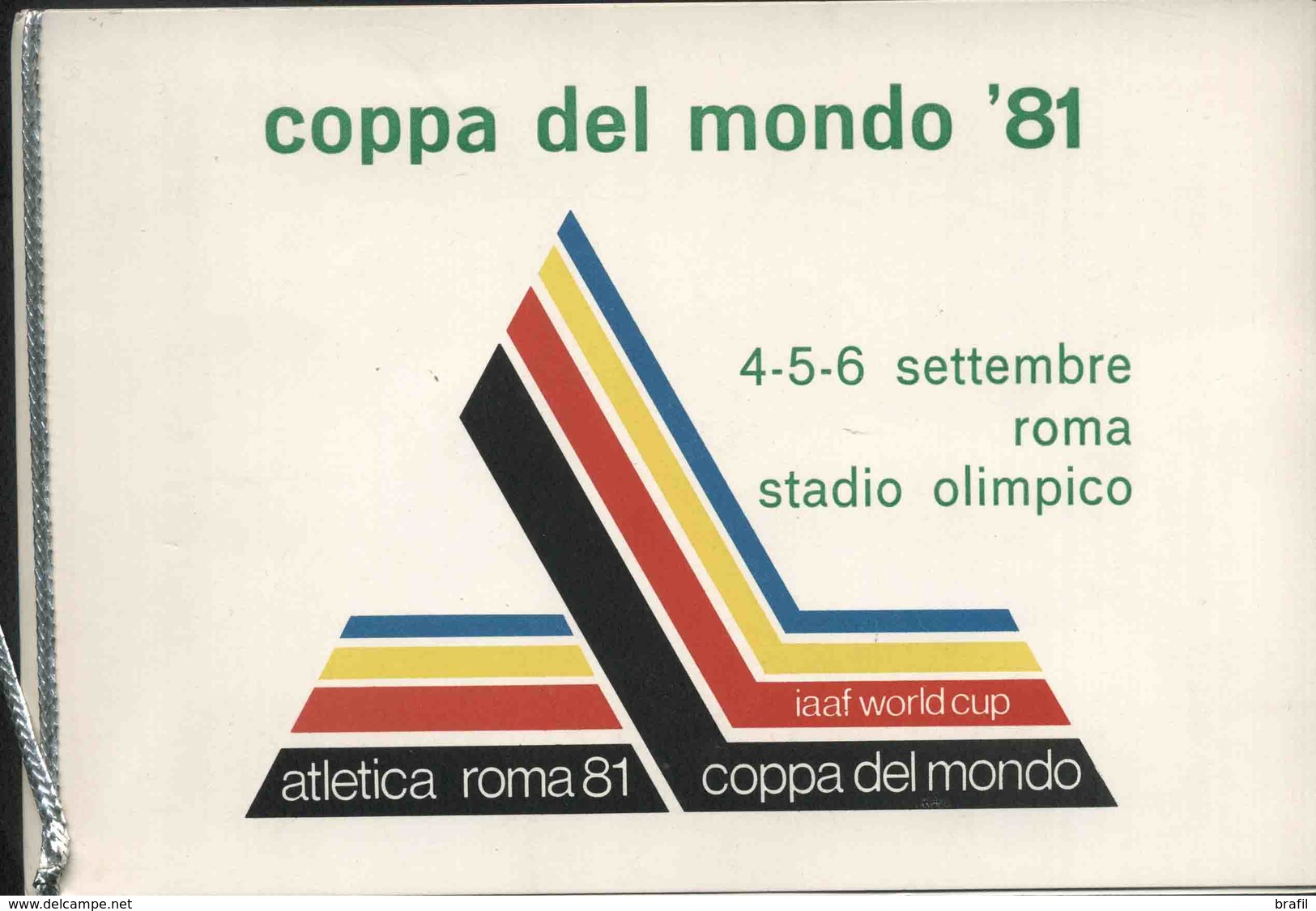 1981 Atletica, Coppa Del Mondo Atletica Leggera Roma, 4/6 Settembre Libretto - Atletica