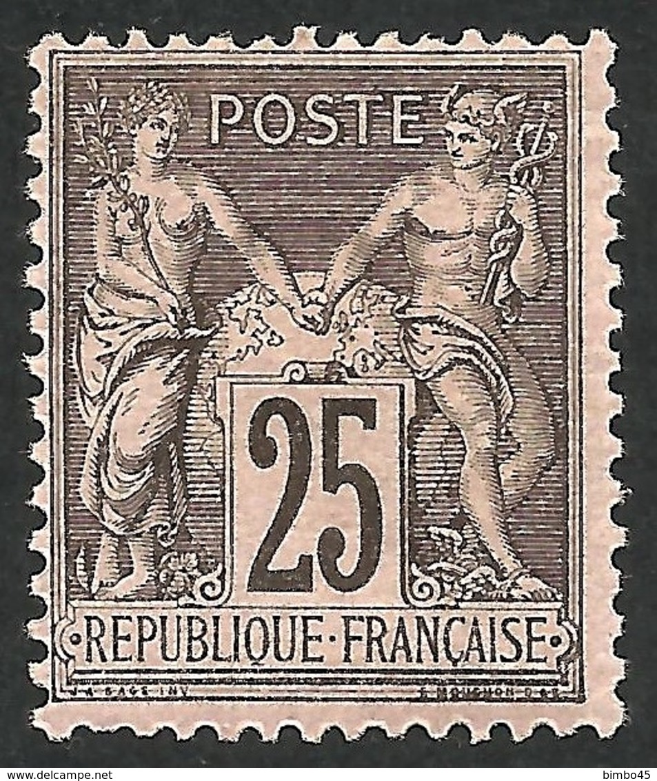 FRANCE--SAGE-- MH --BLACK / RED--1886-- - 1876-1898 Sage (Type II)