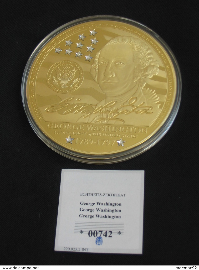 Magnifique Et Imposante Médaille USA  - GEORGE WASHINGTON   **** EN ACHAT IMMEDIAT *** - Other & Unclassified