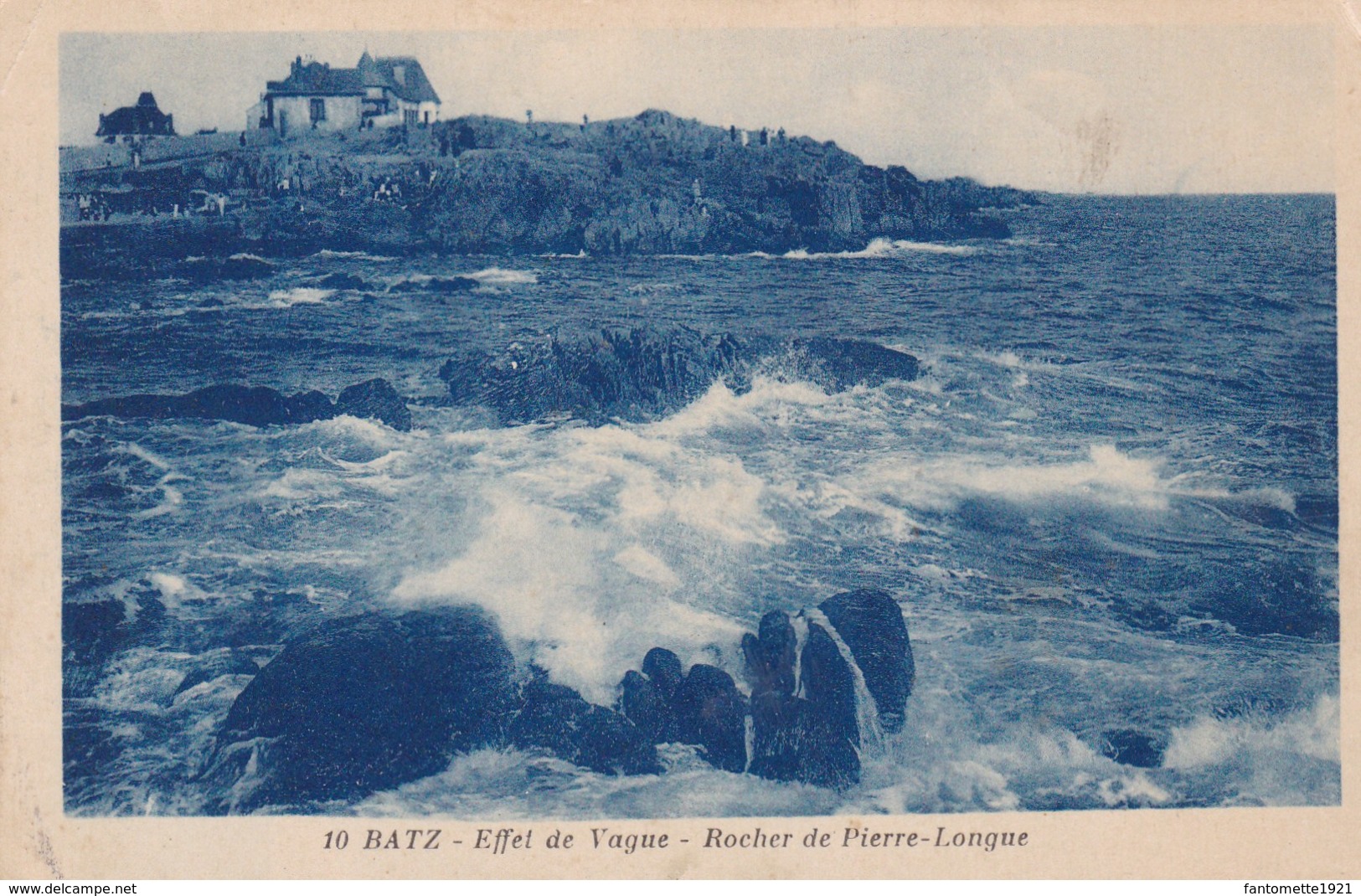 BATZ  EFFET DE VAGUE ROCHER DE PIERRE LONGUE (dil347) - Batz-sur-Mer (Bourg De B.)