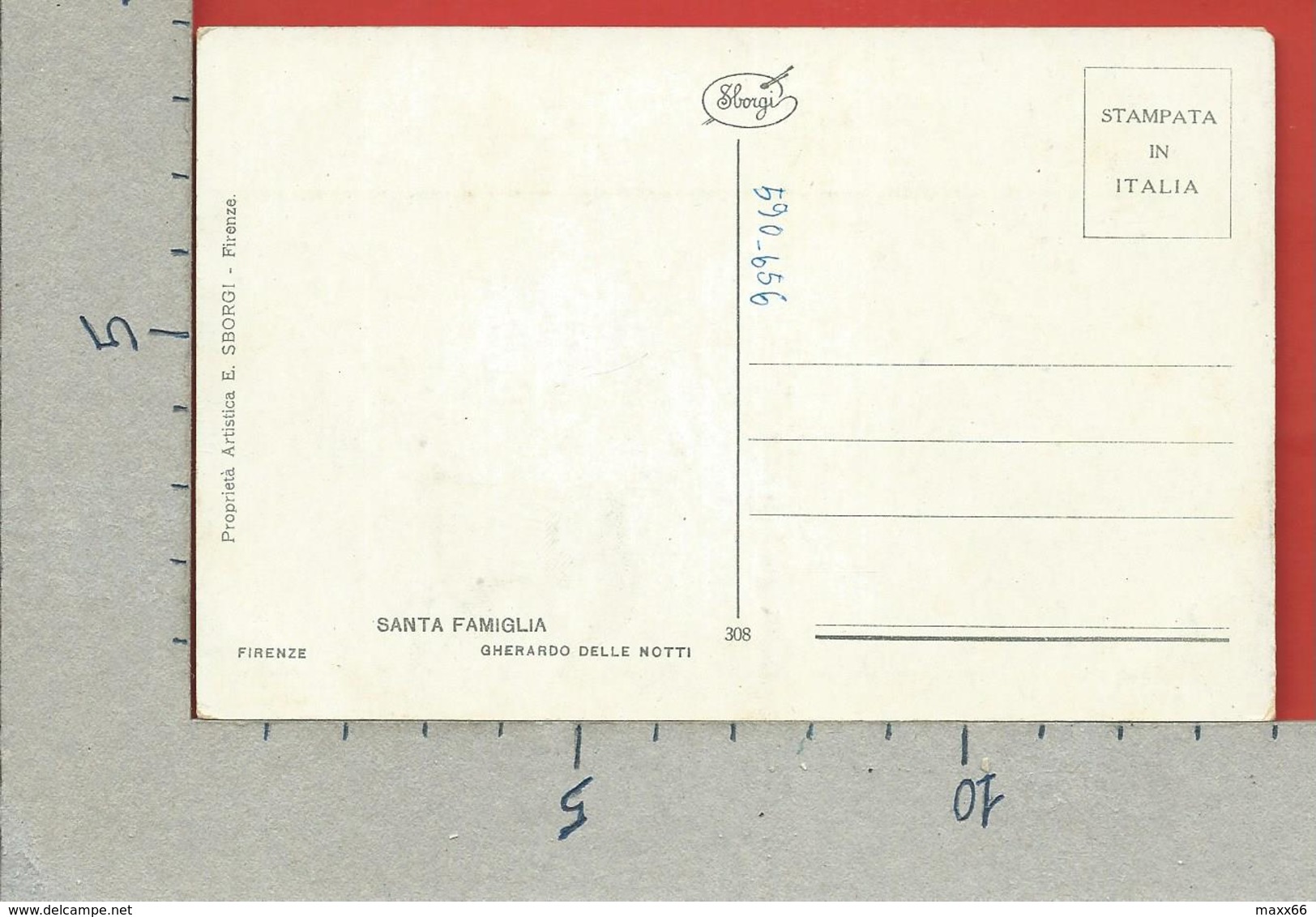 CARTOLINA NV ITALIA - SANTA FAMIGLIA - Gherardo Delle Notti - Firenze - 9 X 14 - Altri & Non Classificati