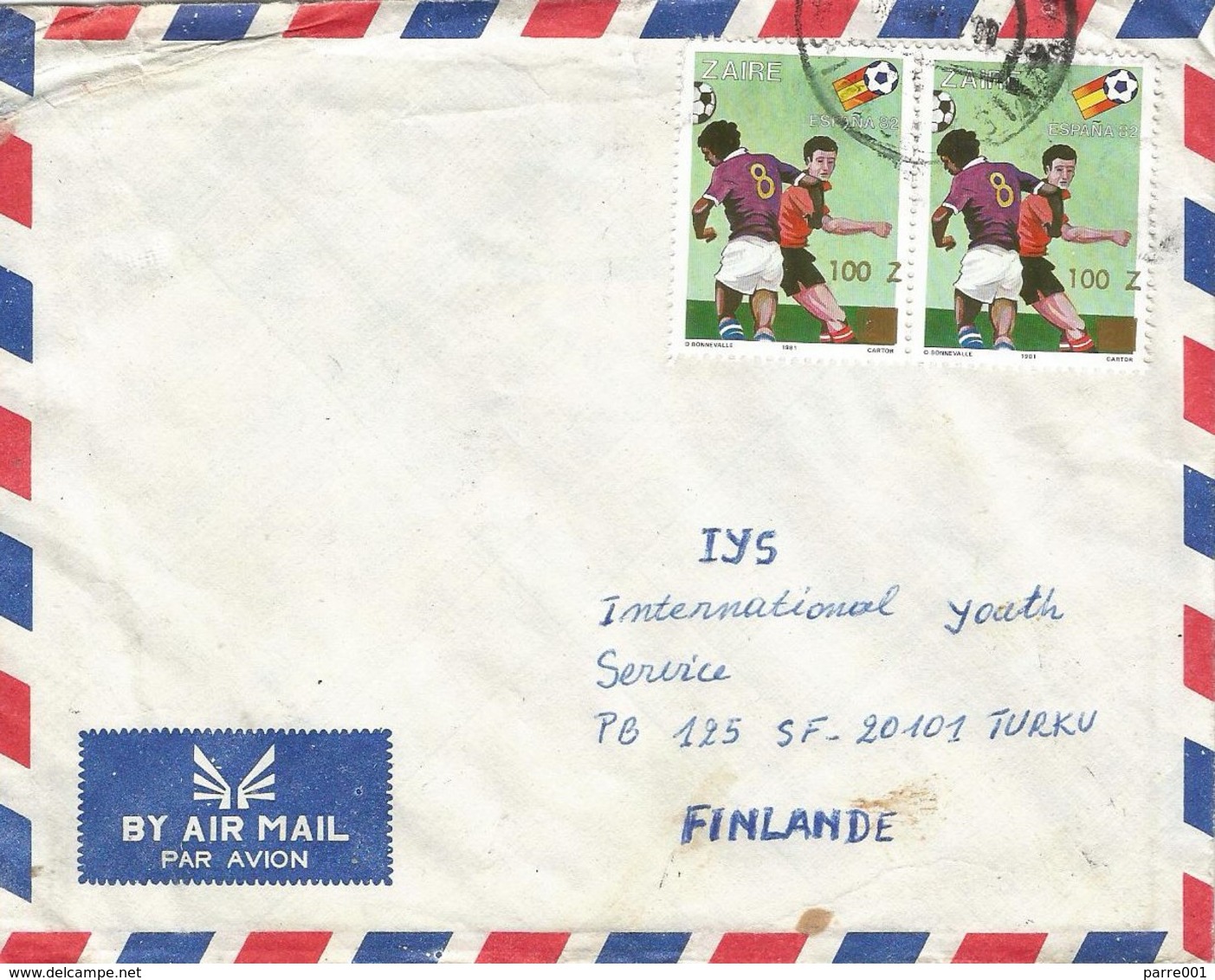 Zaire DRC Congo 1989 Kinshasa World Cup Football Soccer Spain 100Z Overprint On 2K  Cover - Gebruikt