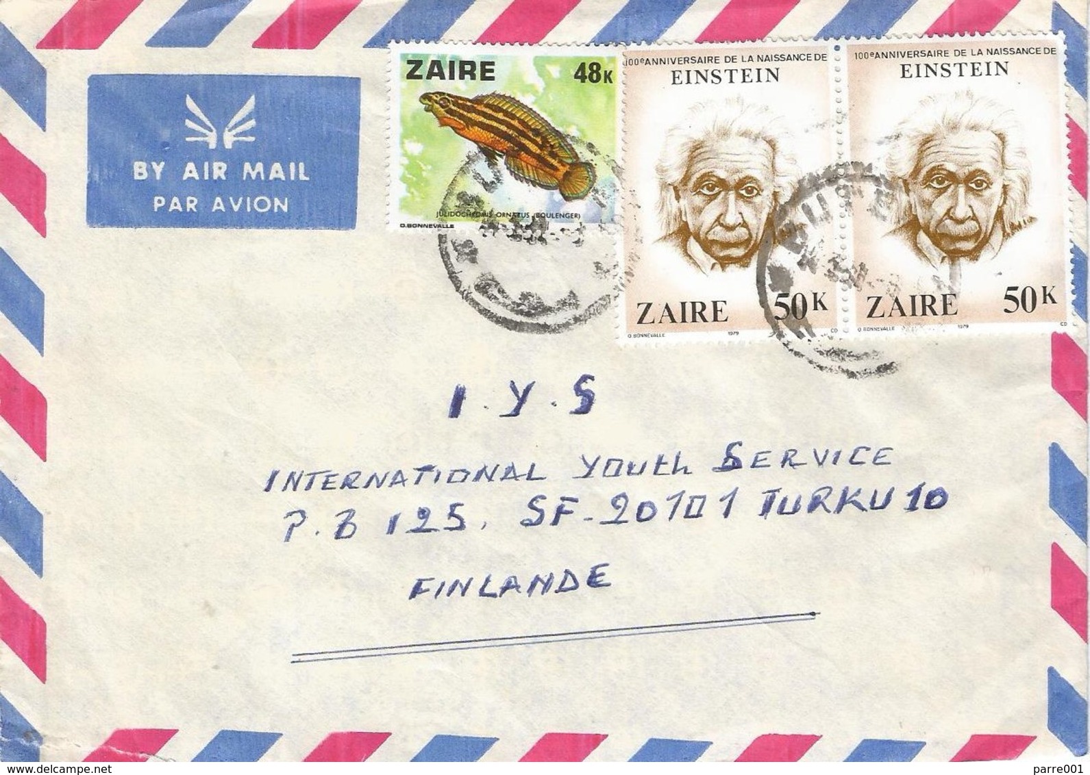 Zaire DRC Congo 1982 Butembo Einstein Nobel Prize Physics Freshwater Fish Cover - Albert Einstein