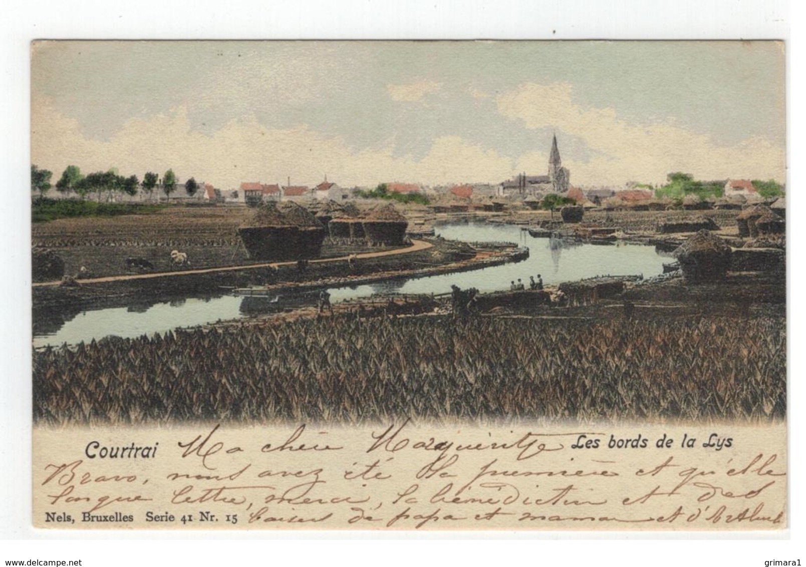 Courtrai  Les Bords De La Lys 1901 - Kortrijk