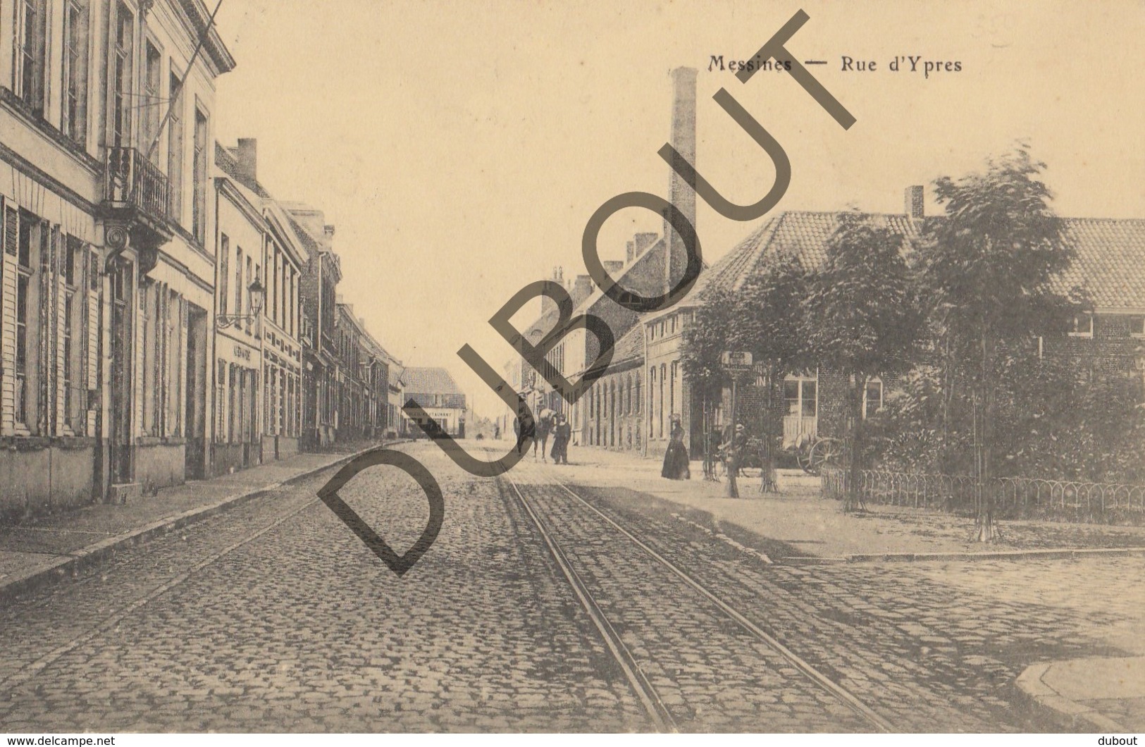 Postkaart/Carte Postale MESEN/MESSINES  Rue D'Ypres - Tramspoor (O204) - Messines - Mesen