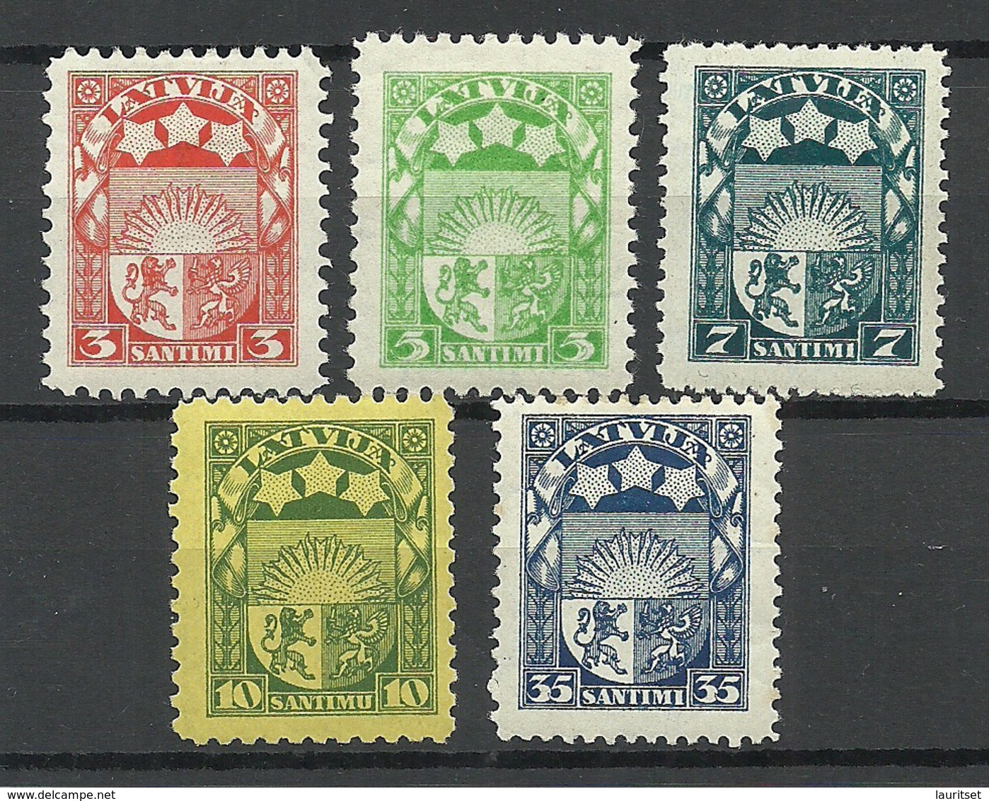 LETTLAND Latvia 1929/32 Michel 171 - 175 * - Lettland