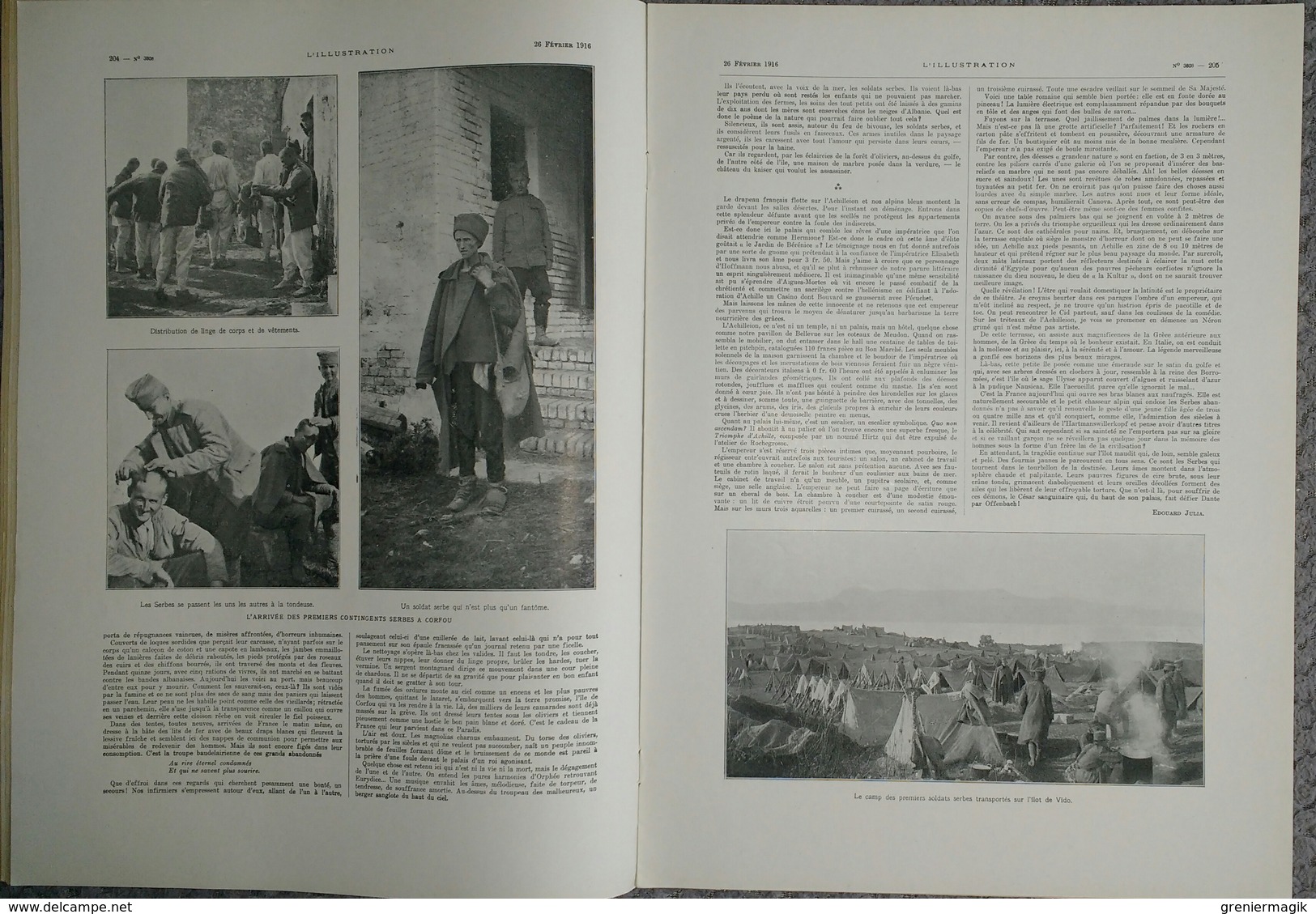 L'Illustration 3808 26 février 1916 Zeppelin abattu à Revigny/Auto-canon de 75/Corfou/Durazzo/Ravenne/Goumiers/Erzeroum