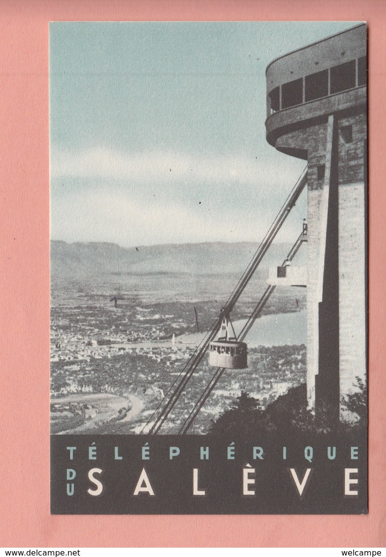 OLD POSTCARD -   ADVERTISING - SWITZERLAND - TELEPHERIQUE DU SALEVE - Pubblicitari