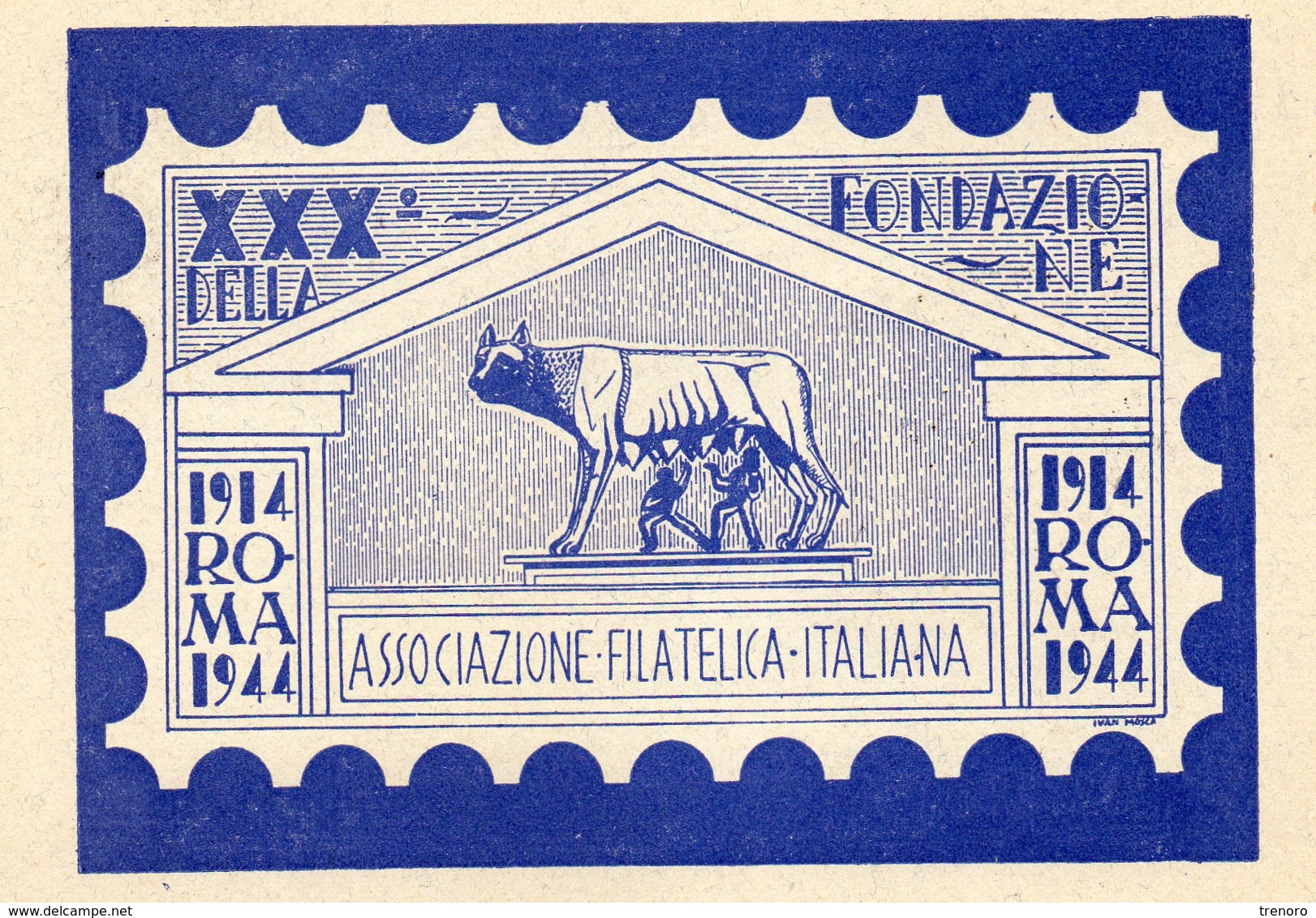 CARTOLINA SETTIMANA FILATELICA ROMANA - 1.1.1945 - Marcophilia