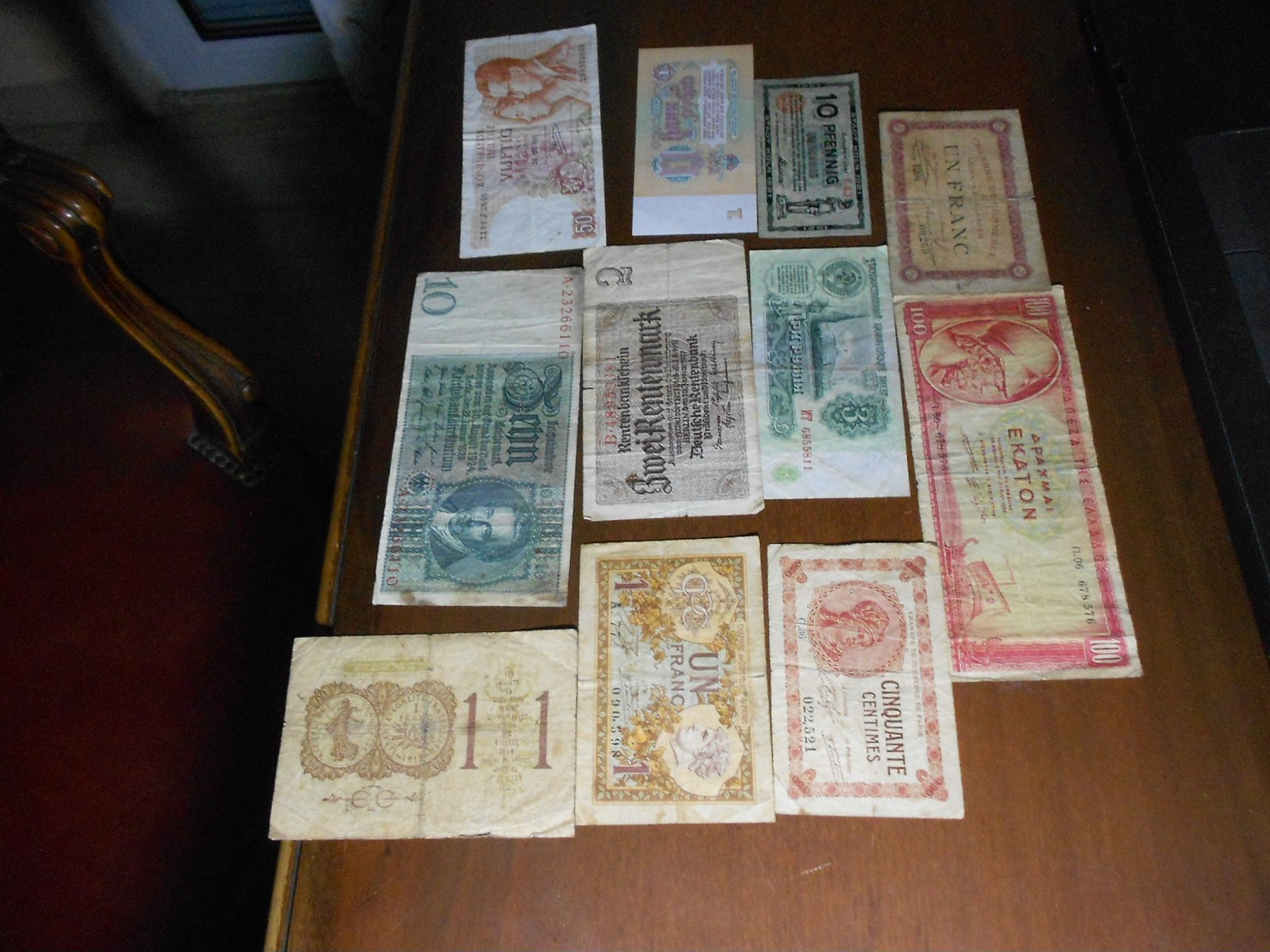 FRANCE   GERMANY   GREECE   RUSSIA    11  BILLETS  LOT - Ohne Zuordnung