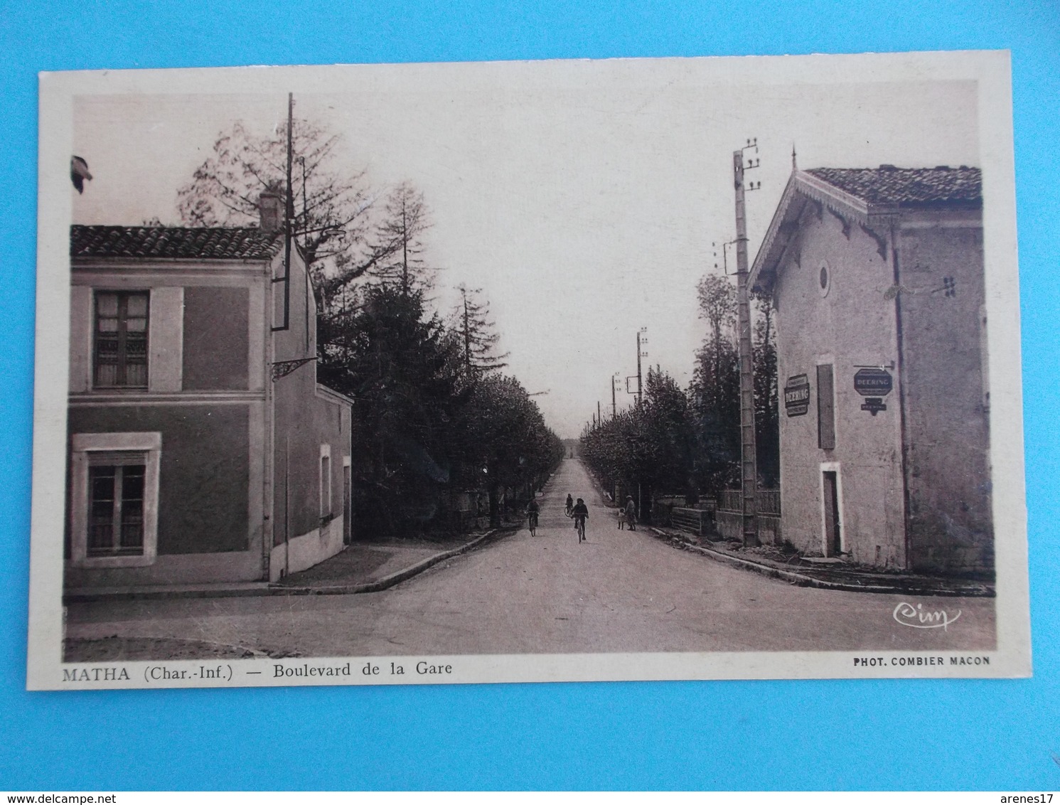 17 :MATHA : BOULEVARD De La GARE , Animée , C.P.A.,carte En Bon état - Matha