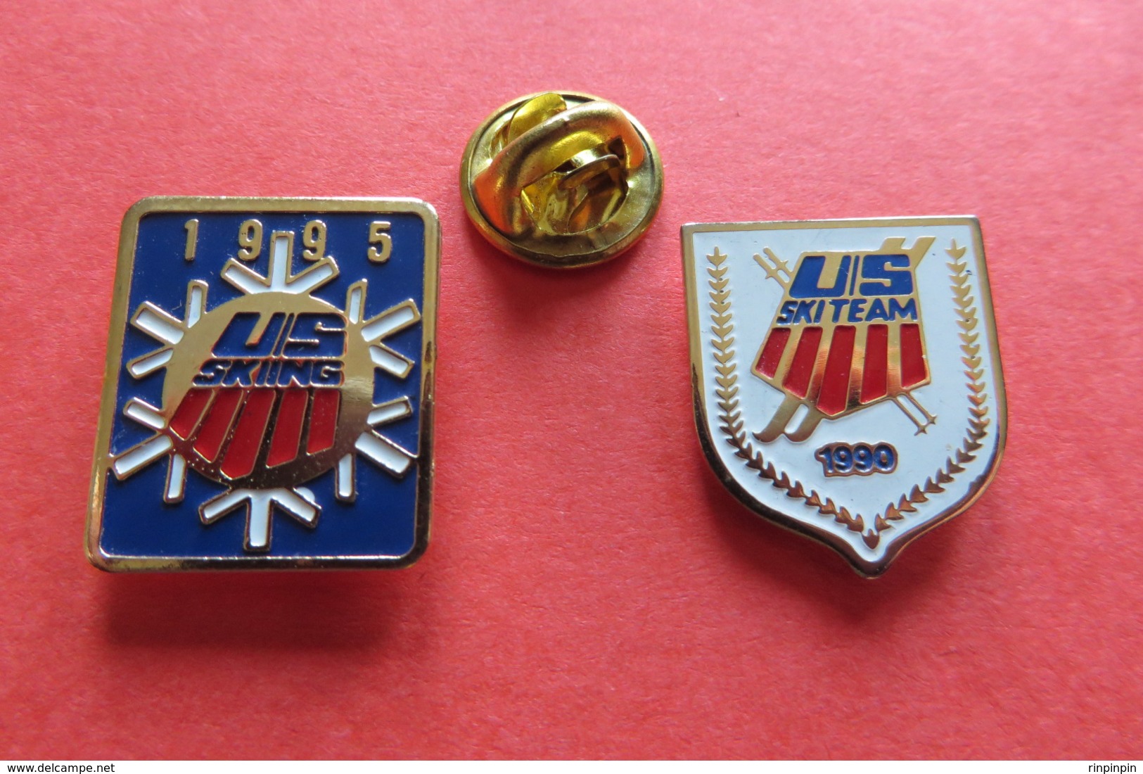 2 Pin's,Sport,Ski,US SKI-TEAM, 1995,1990 - Wintersport