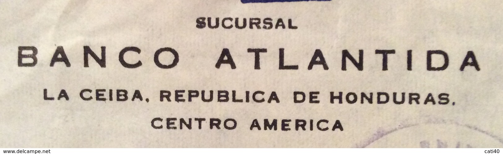 POSTA AEREA  PAR AVION  HONDURAS  U.S.A  FROM LA CEIBA   TO NEW YORK   THE   15/7/64 - Honduras