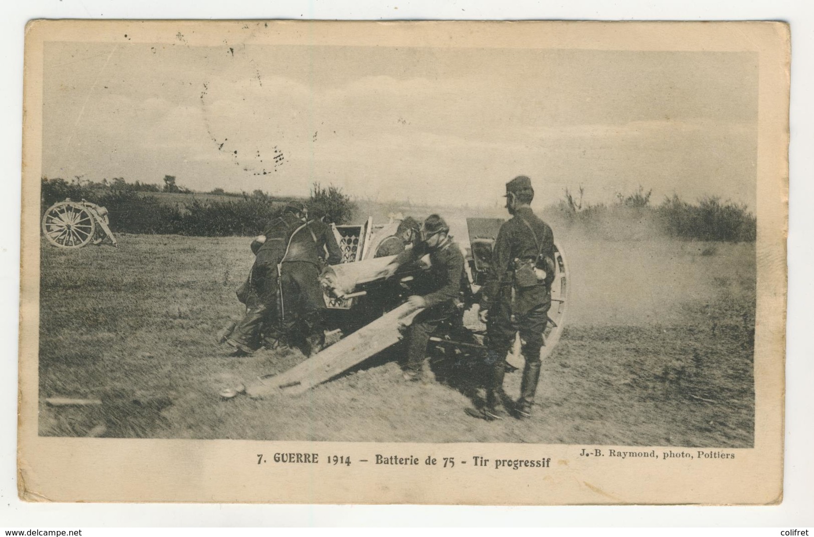 Militaria Guerre 1914         Batterie De 75  -  Tir Progressif - Guerre 1914-18