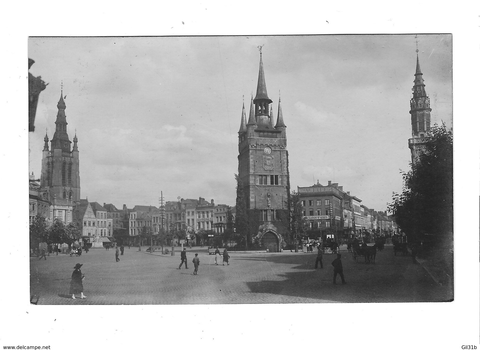 Carte Photo ,Kortrijk ,Grote Markt. (18/07/1918). - Kortrijk