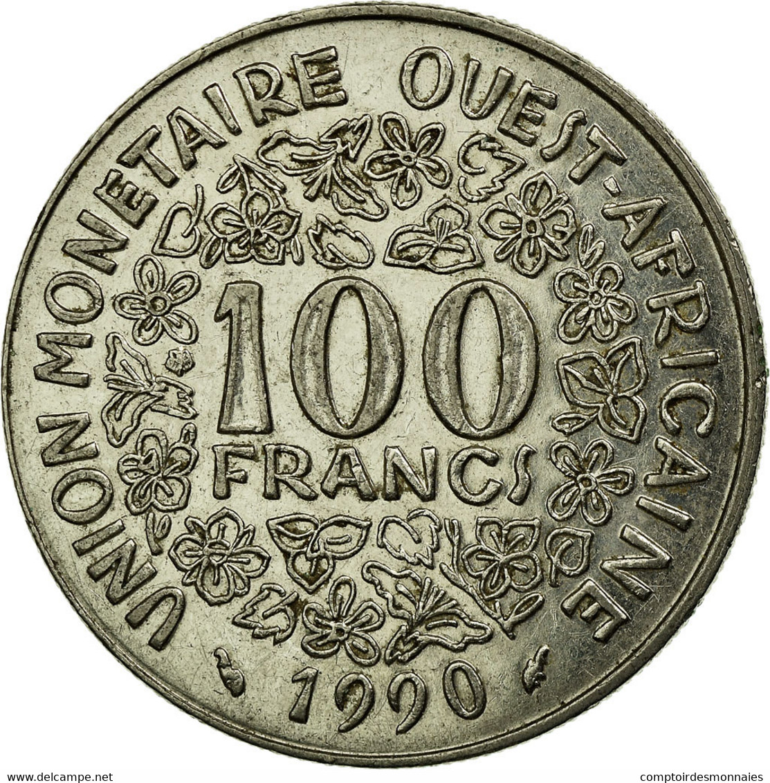 Monnaie, West African States, 100 Francs, 1990, TTB, Nickel, KM:4 - Côte-d'Ivoire