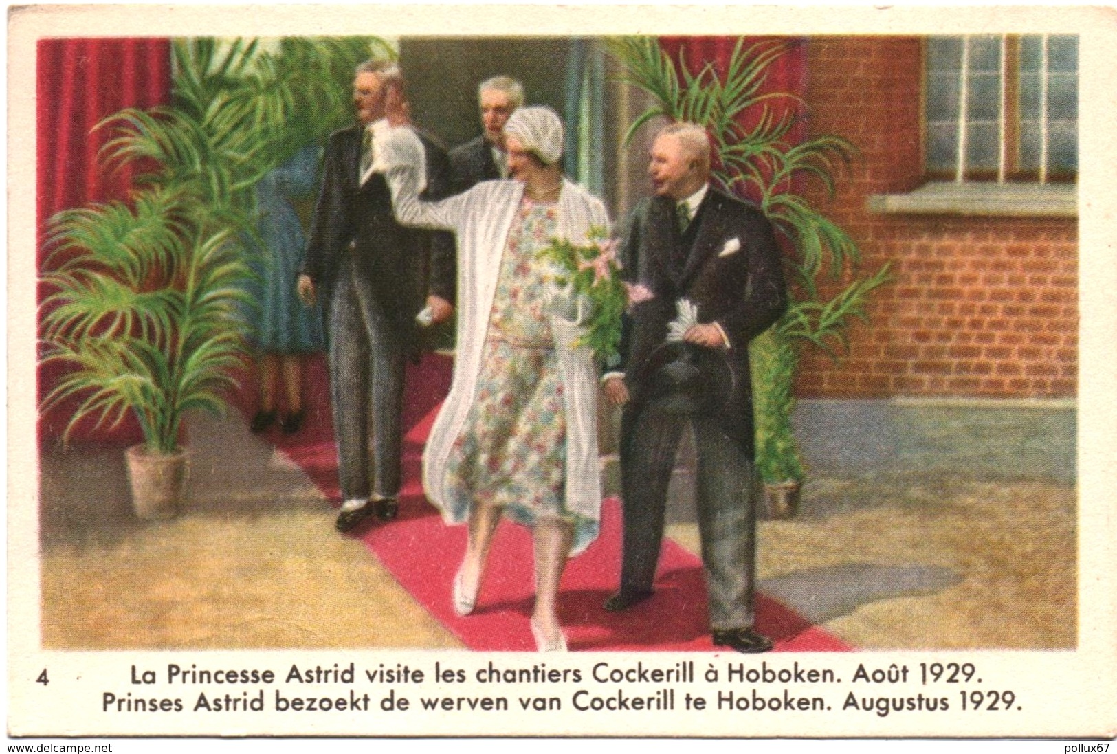 CARTE IMAGE PUBLICITAIRE CHOCOLAT CÔTE D'OR. TROISIEME SERIE : REINE ASTRID N° 4 - Cioccolato