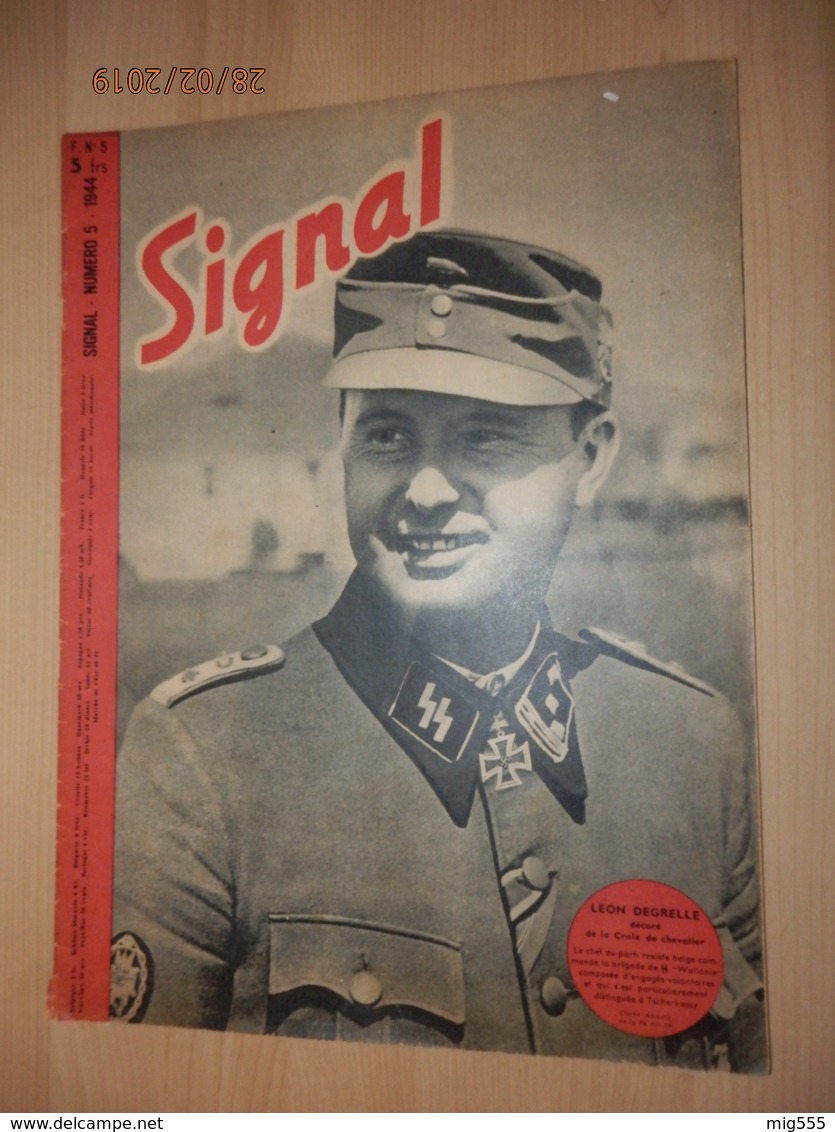 Revue SIGNAL Propagande Allemande éditée En Français Pendant La WW2   N° 5 De 1944. Degrelle Décoré.. - 1939-45