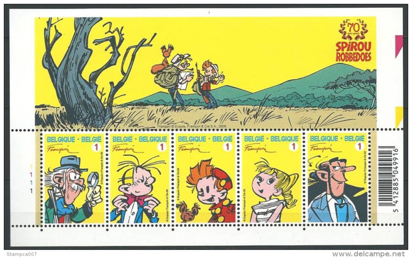 OCB Nr 3775/79 BL154 Bloc 154 Robbedoes Spirou Strip BD Comic Cartoon Franquin MNH !! - Sonstige & Ohne Zuordnung