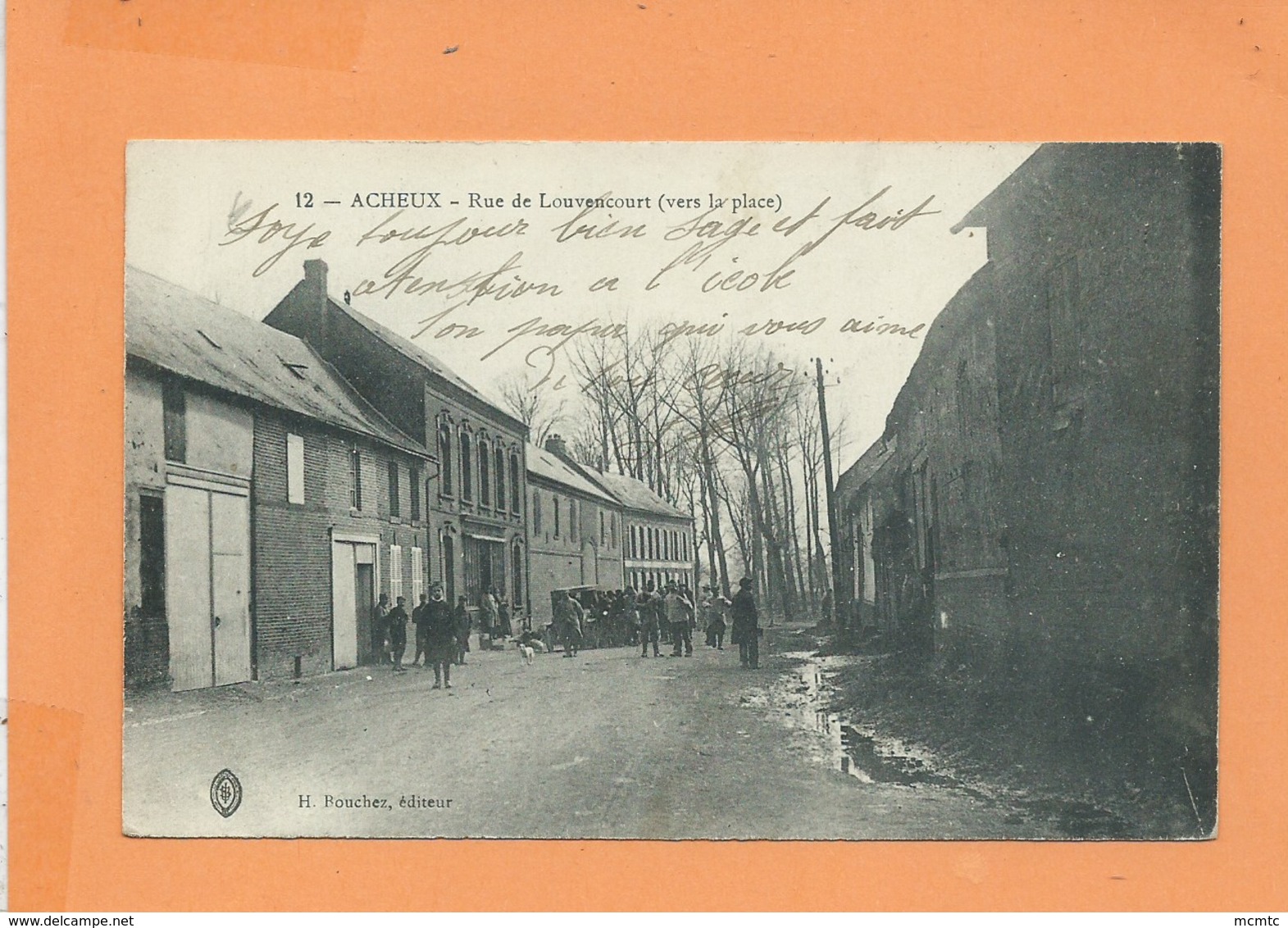 CPA -  Acheux  - Rue De Louvencourt   -  (Vers La Place ) - Acheux En Amienois