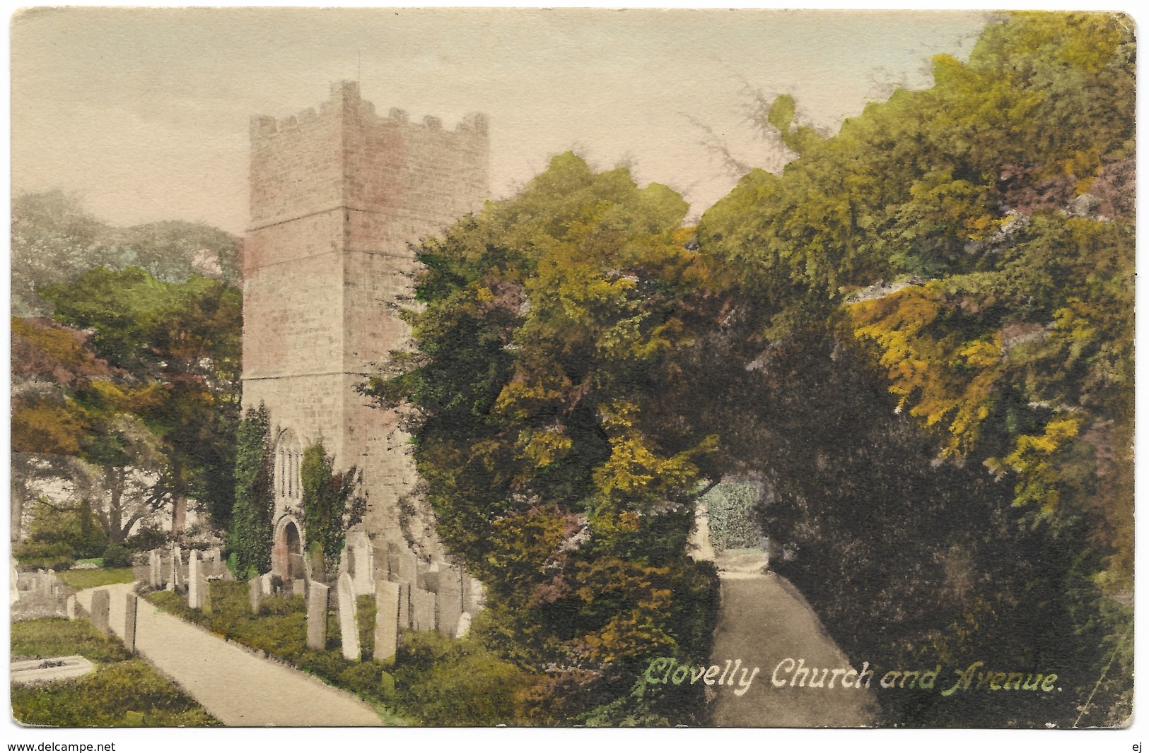 Clovelly Church And Avenue - Unused C1918 - Frith - Clovelly