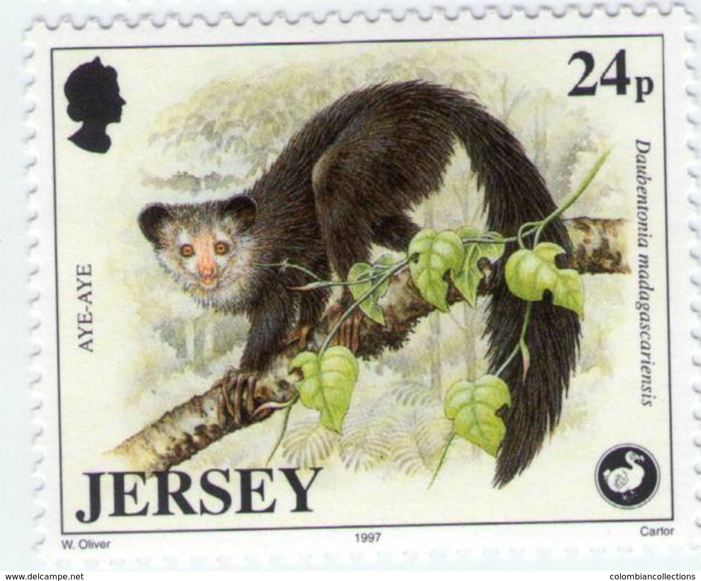 Lote J2, Jersey, 1997, Sello, Stamp, 5 V, Wildlife Preservation, Bird, Frog, Pigmy Hog - Jersey