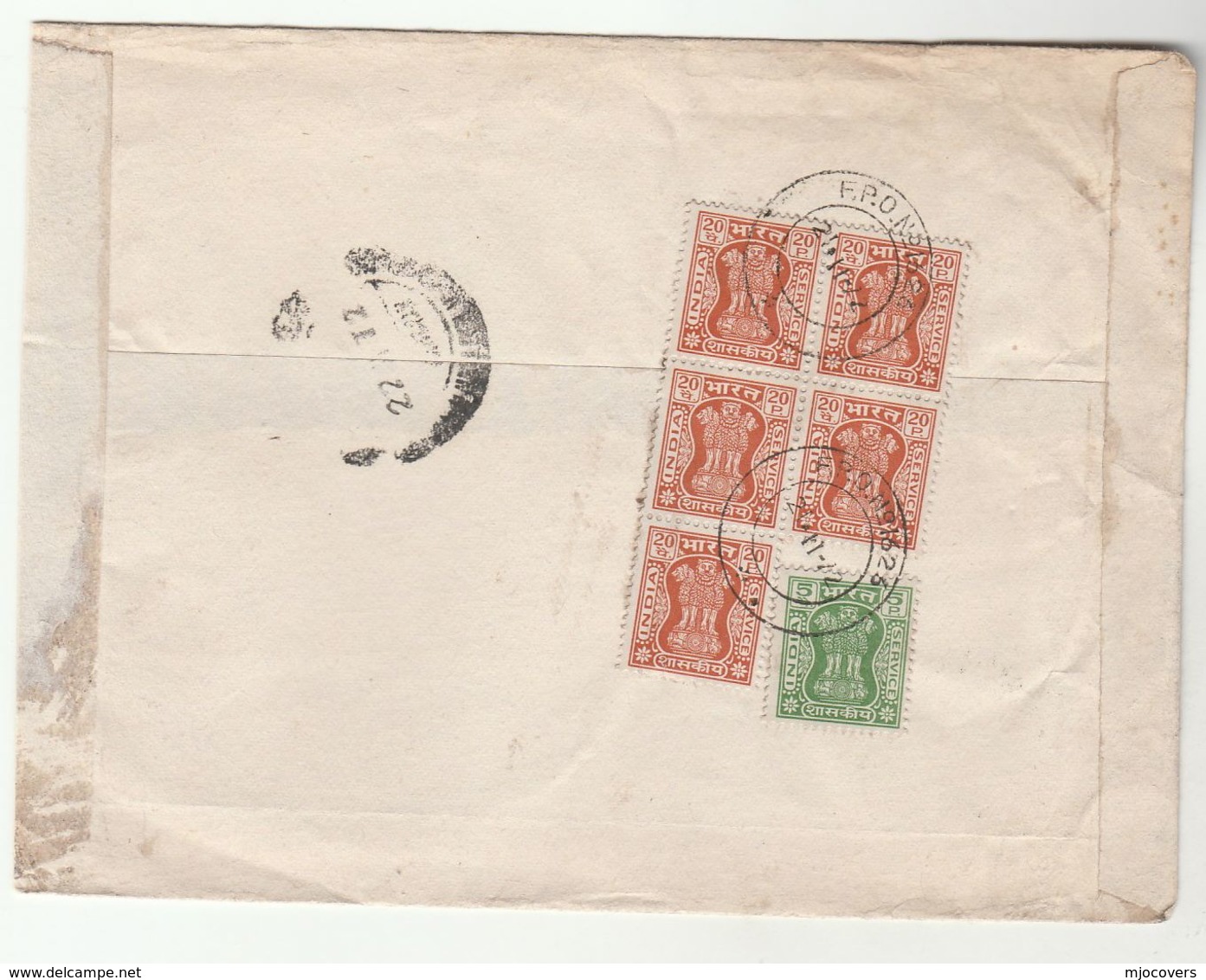 1972 Registered FPO 1626 Cover OC 1 CORPS OMC INDIA Military Forces Stamps - Covers & Documents