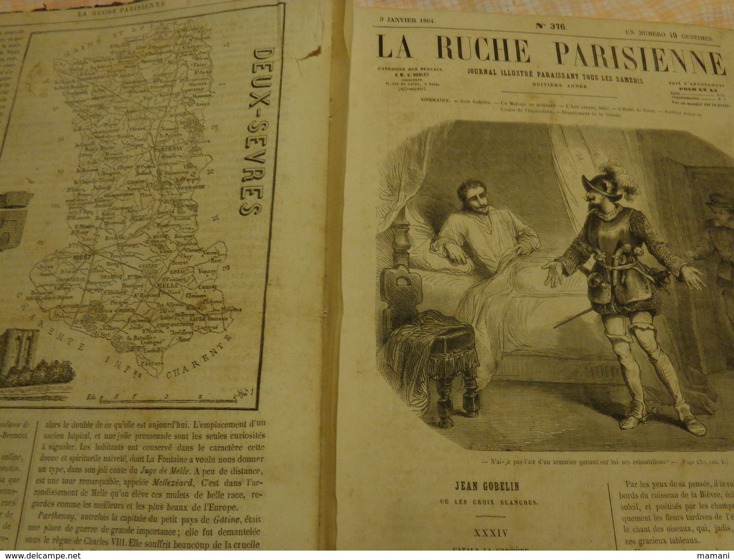 Revue La Ruche Parisienne Reliee Du 02/01/1864 N°375 Au 15/10/1864 N°416 - Tijdschriften - Voor 1900