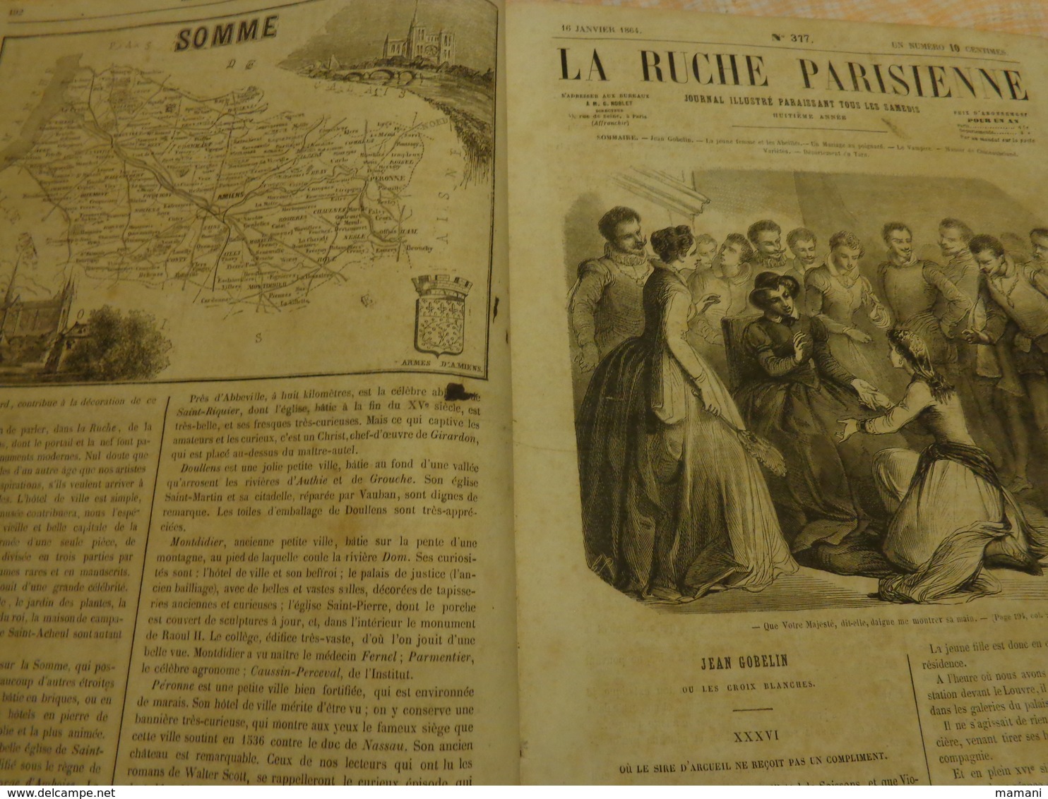 revue la ruche parisienne reliee du 02/01/1864 n°375 au 15/10/1864 n°416