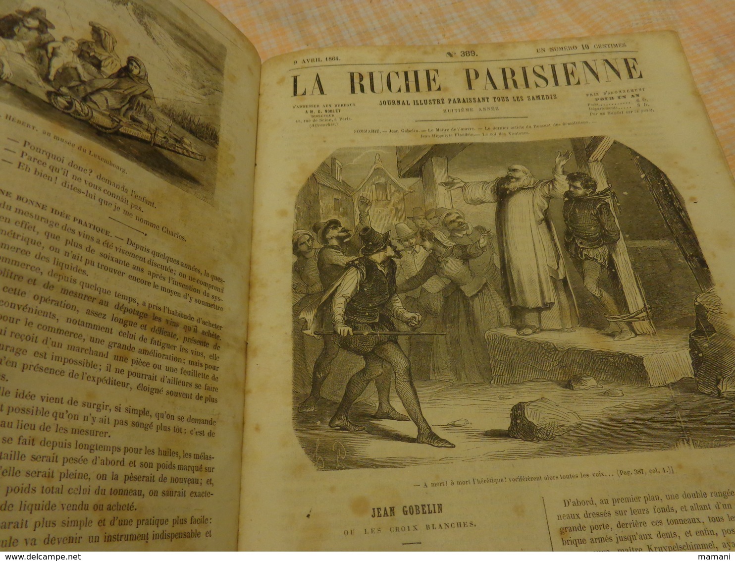 revue la ruche parisienne reliee du 02/01/1864 n°375 au 15/10/1864 n°416