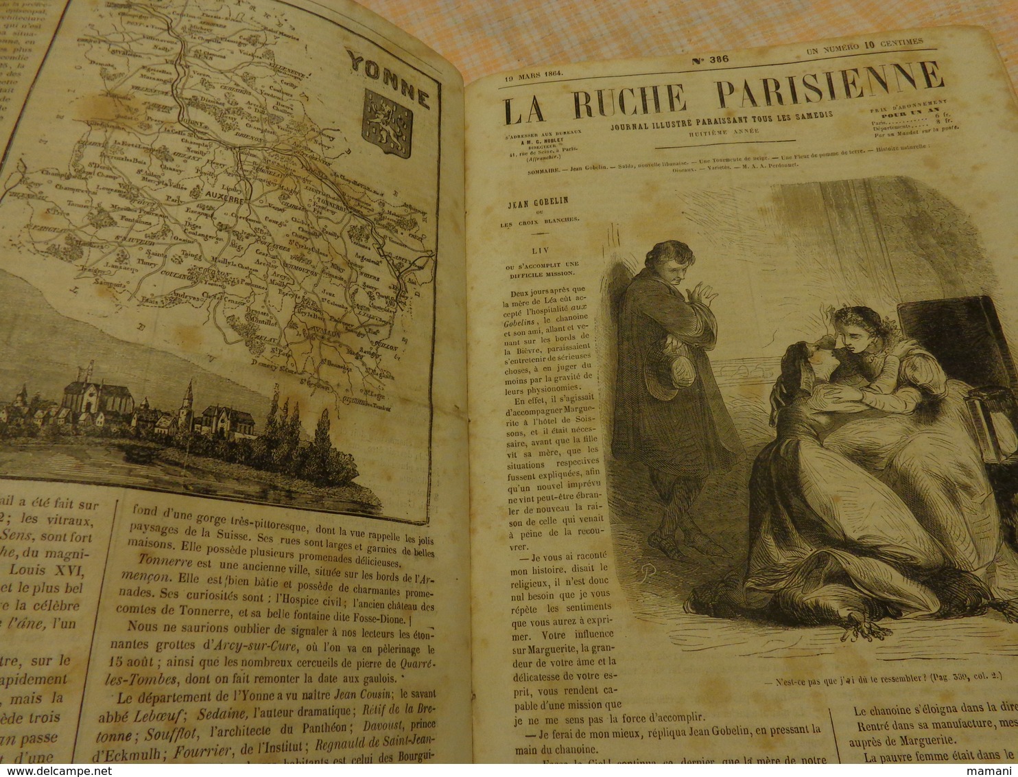 revue la ruche parisienne reliee du 02/01/1864 n°375 au 15/10/1864 n°416