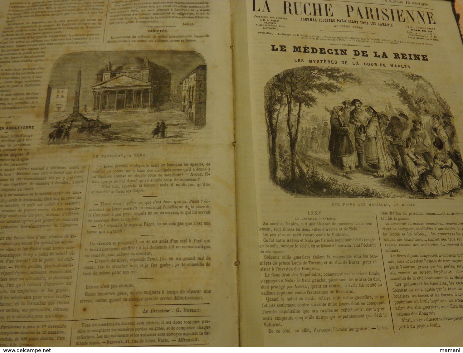 revue la ruche parisienne reliee du 02/01/1864 n°375 au 15/10/1864 n°416