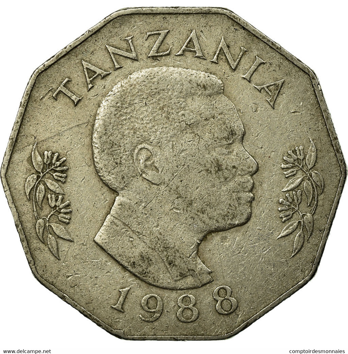 Monnaie, Tanzania, 5 Shilingi, 1988, British Royal Mint, TB+, Copper-nickel - Tanzania