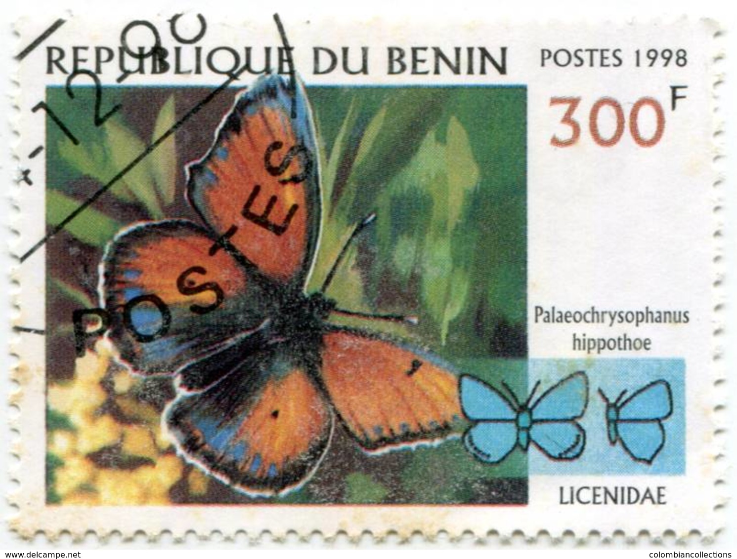 Lote Bn1, Benin, 1998, Sello, Stamp, 5 V, Mariposa, Butterfly - Benin – Dahomey (1960-...)