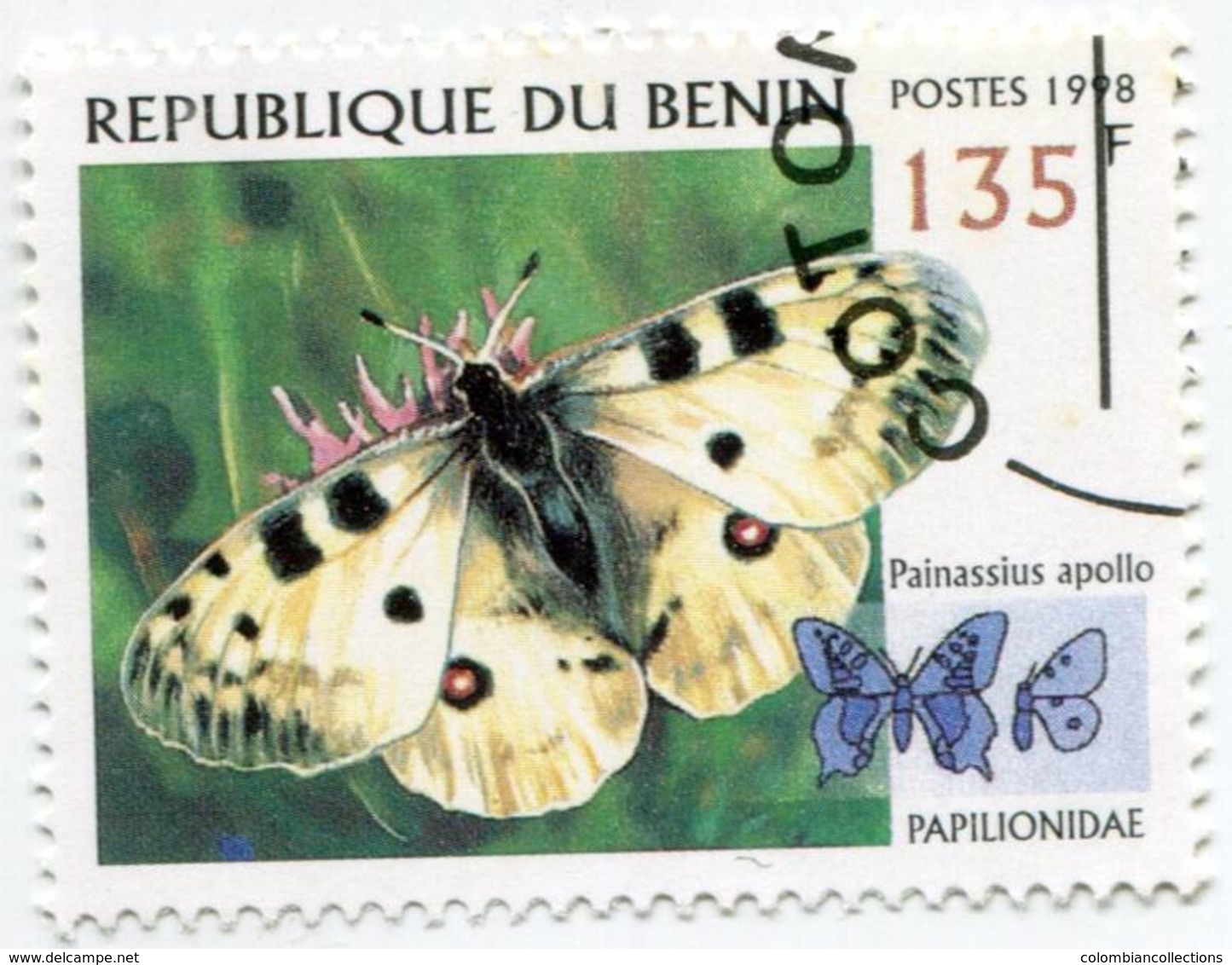 Lote Bn1, Benin, 1998, Sello, Stamp, 5 V, Mariposa, Butterfly - Benin – Dahomey (1960-...)