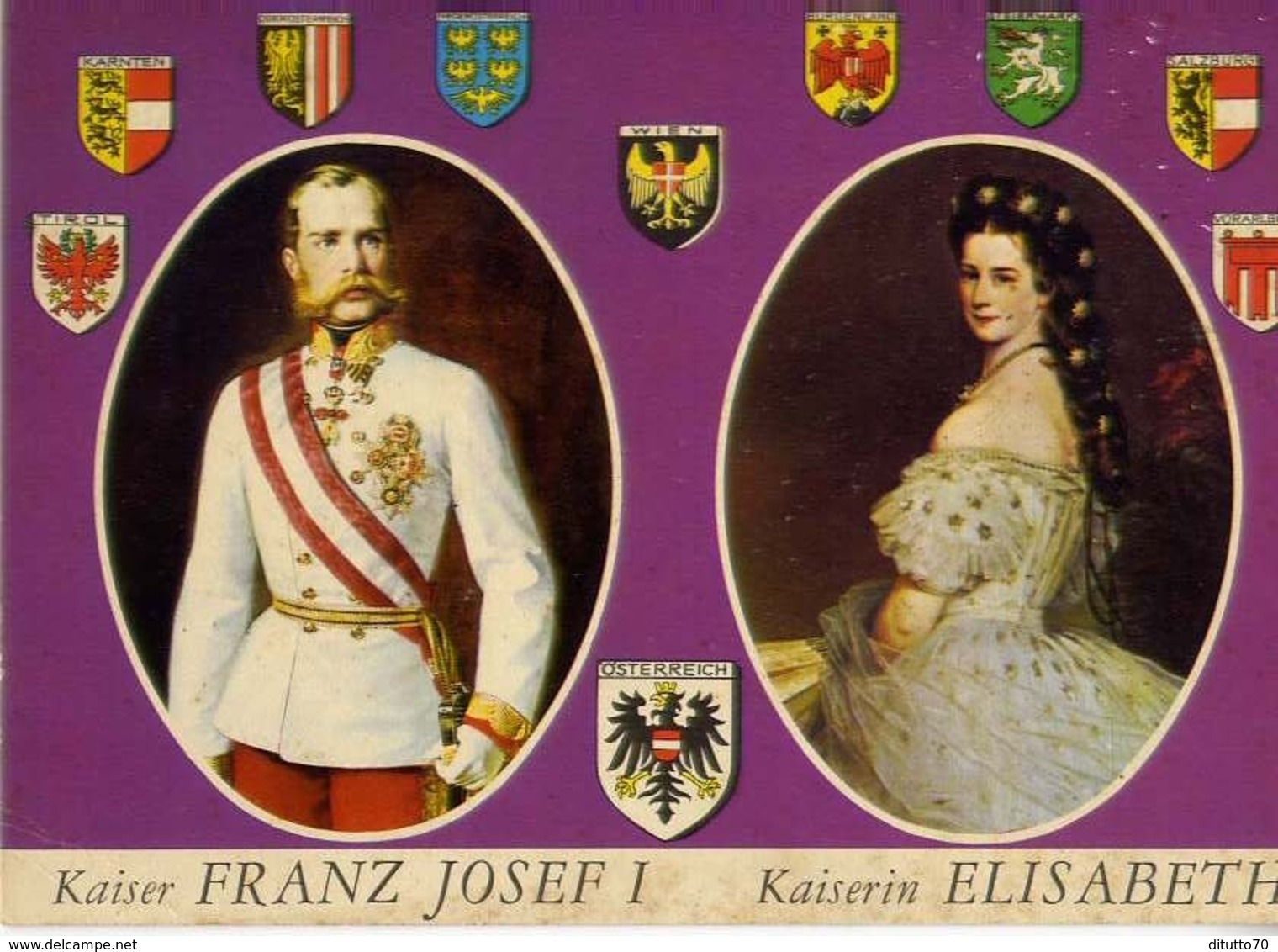 Osterreich - Kaiser - Franz Josef I - Kaiserin - Elisabeth - Formato Grande Non Viaggiata – At1 - Altri & Non Classificati