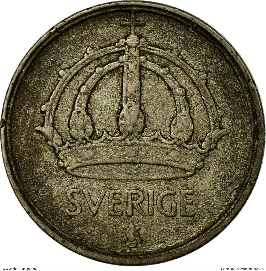 Monnaie, Suède, Gustaf V, 25 Öre, 1949, TB+, Argent, KM:816 - Sweden