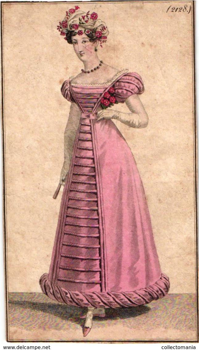 15 Mode,  Coloured Around 1830 à 1840, Approx  17 Cm X 9cm Gravures Lithography  Mode Women & Men Dressed Robes Costumes - Lithographies