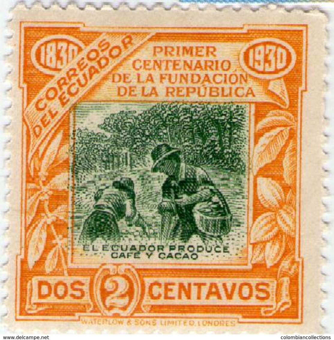 Lote EC96, Ecuador, 1930, Sello, Stamp, Café Y Cacao, Coffee And Cocoa, Woman - Ecuador