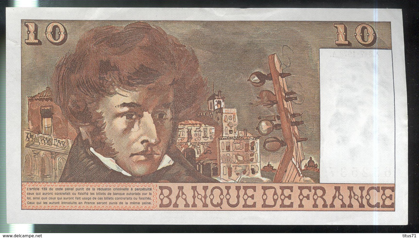 Billet 10 Francs France Berlioz 6.7.1978 - Très Bon état - 10 F 1972-1978 ''Berlioz''