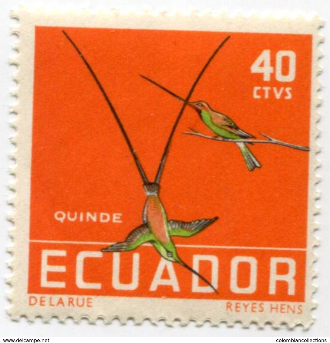 Lote EC100, Ecuador, 1958, Sello, Stamp, 4 V, Ave, Bird - Ecuador