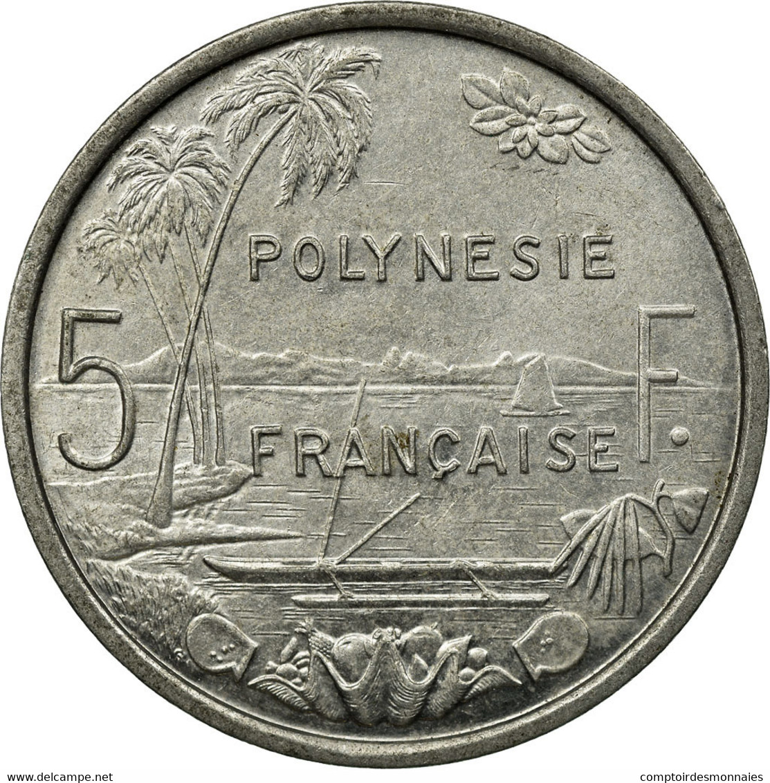 Monnaie, French Polynesia, 5 Francs, 1965, TTB, Aluminium, KM:4 - Polynésie Française